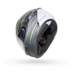 KASK MOTOCYKLOWY BELL LITHIUM VELO MATTE PEARL BLACK YELLOW 