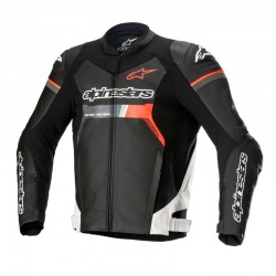 KURTKA SKÓRZANA ALPINESTARS GP FORCE BLACK/WHITE/FLUO RED 