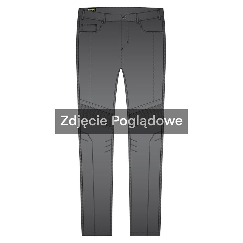 JEANSY MOTOCYKLOWE BROGER MAVERICK WASHED BLACK 