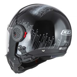 KASK MOTOCYKLOWY NZI MINIMOD DUO META BLACK SILVER 