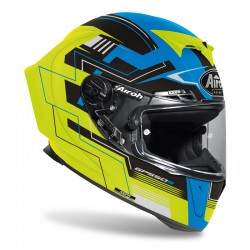 KASK AIROH GP550 S CHALLENGE BLUE/YELLOW MATT 