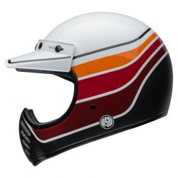 KASK MOTOCYKLOWY BELL MOTO-3 ECE6 RSD SDL BLACK SATIN GLOSS WHITE BLACK 