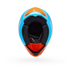 KASK MOTOCYKLOWY BELL MX-10 MIPS WAVE ORANGE BLUE 