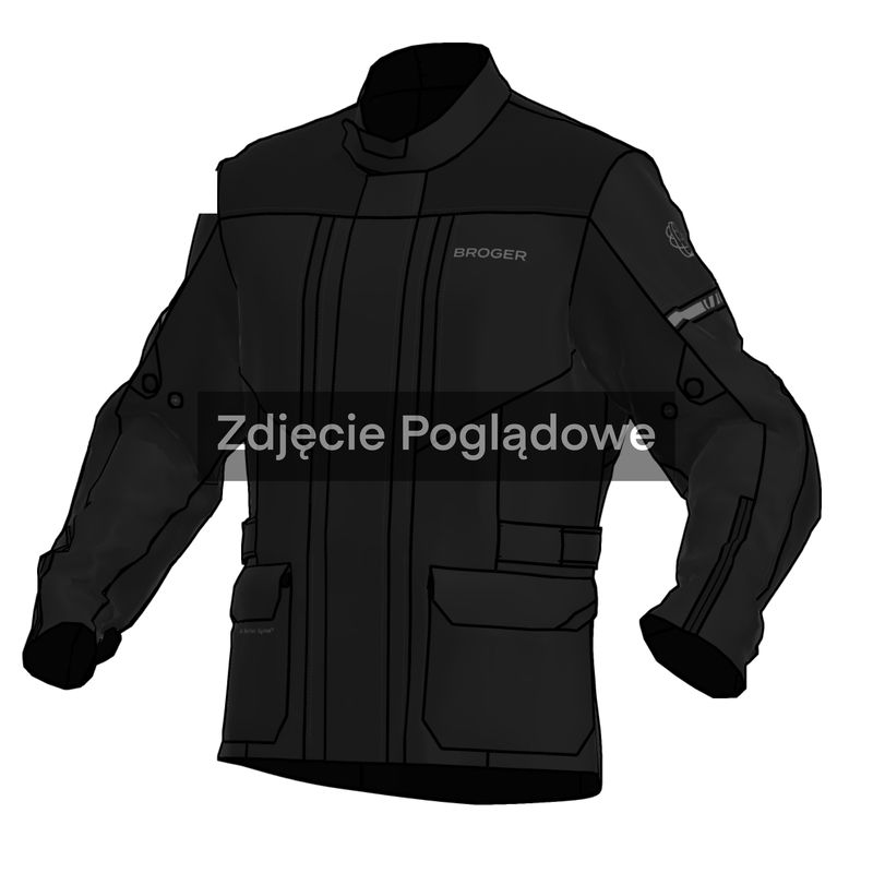 KURTKA MOTOCYKLOWA TEKSTYLNA BROGER OVERLAND BLACK 