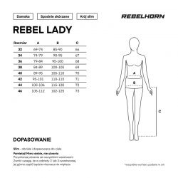 SPODNIE MOTOCYKLOWE SKÓRZANE DAMSKIE REBELHORN REBEL BLACK PINK 