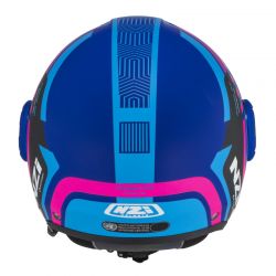 KASK MOTOCYKLOWY NZI RINGWAY 2 DUO CONNECTED BLUE PINK BLUE MATT 