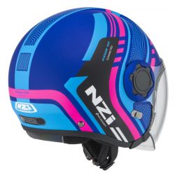 KASK MOTOCYKLOWY NZI RINGWAY 2 DUO CONNECTED BLUE PINK BLUE MATT 