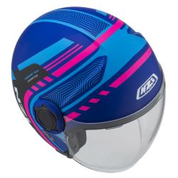 KASK MOTOCYKLOWY NZI RINGWAY 2 DUO CONNECTED BLUE PINK BLUE MATT 