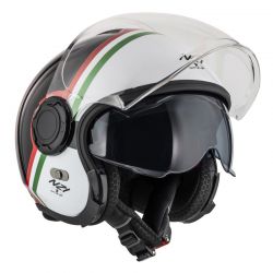 KASK MOTOCYKLOWY NZI RINGWAY 2 DUO SKYLINE BLACK WHITE ITALY 