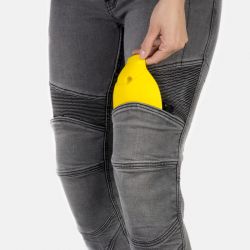 JEANSY MOTOCYKLOWE DAMSKIE OZONE ROXY WASHED BLACK 34/30