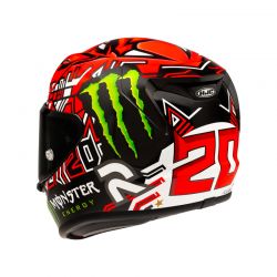 KASK MOTOCYKLOWY HJC RPHA12 QUARTARARO REPLICA 2 RED BLACK 