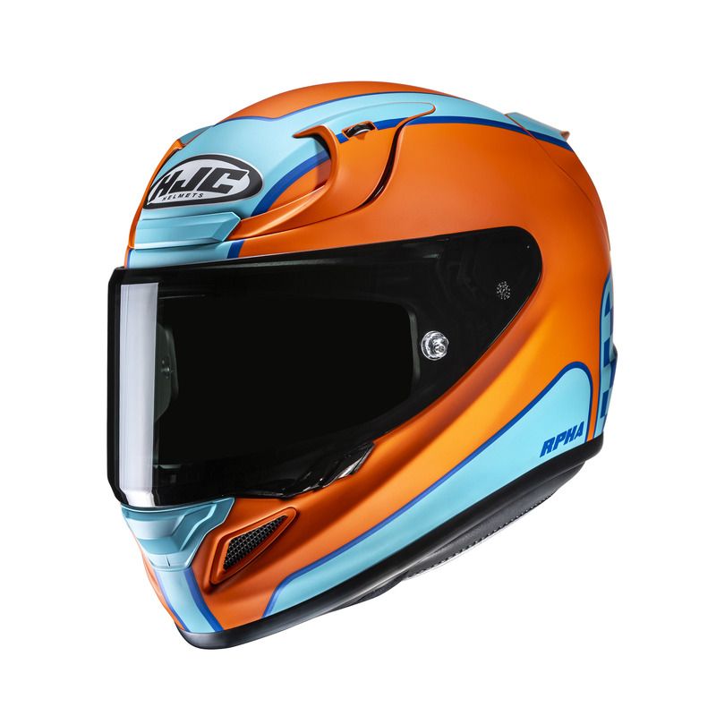 KASK MOTOCYKLOWY HJC RPHA12 RESPON ORANGE BLUE 