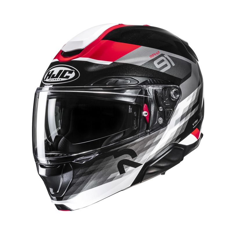 KASK MOTOCYKLOWY HJC RPHA91 MADAL BLACK RED 