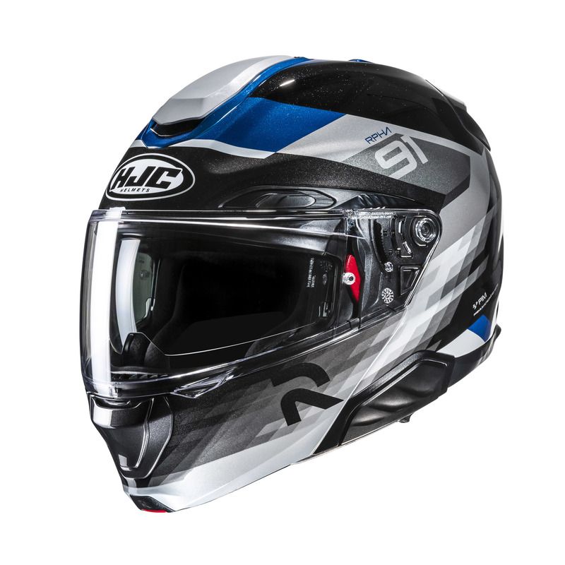 KASK MOTOCYKLOWY HJC RPHA91 MADAL BLACK BLUE 