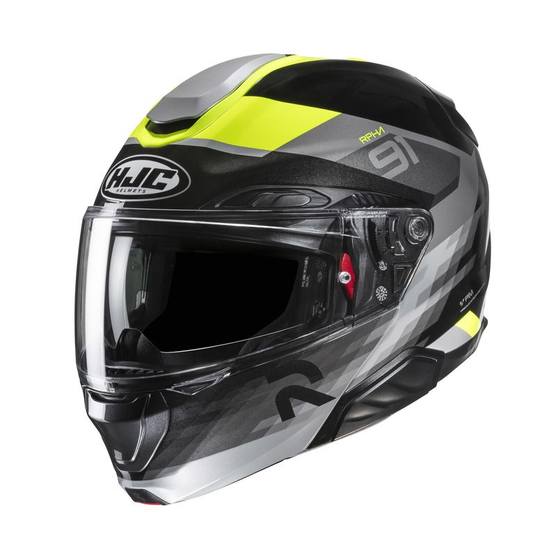 KASK MOTOCYKLOWY HJC RPHA91 MADAL BLACK YELLOW 
