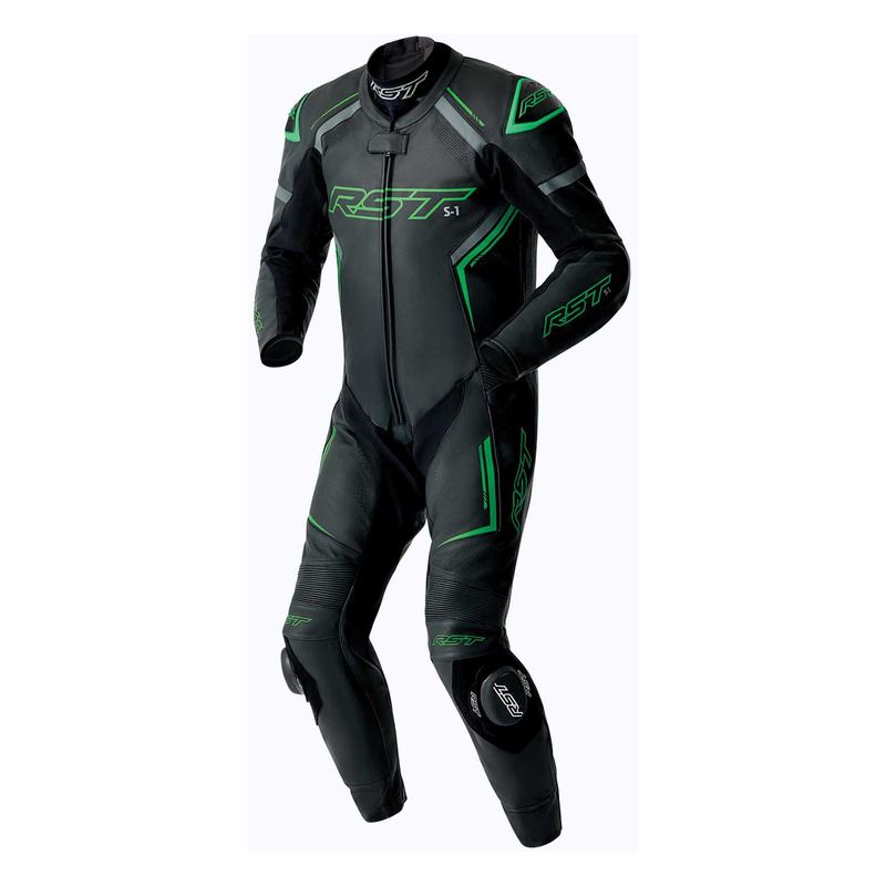 KOMBINEZON MOTOCYKLOWY JEDNOCZĘŚCIOWY RST S1 D3O BLACK GREY FLUO GREEN 