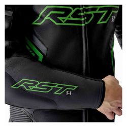 KOMBINEZON MOTOCYKLOWY JEDNOCZĘŚCIOWY RST S1 D3O BLACK GREY FLUO GREEN 