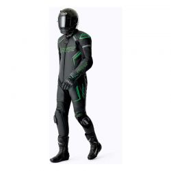 KOMBINEZON MOTOCYKLOWY JEDNOCZĘŚCIOWY RST S1 D3O BLACK GREY FLUO GREEN 