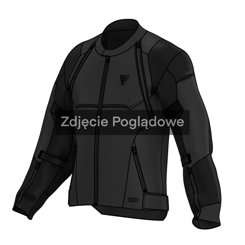 KURTKA MOTOCYKLOWA TEKSTYLNA REBELHORN SWIFT BLACK 
