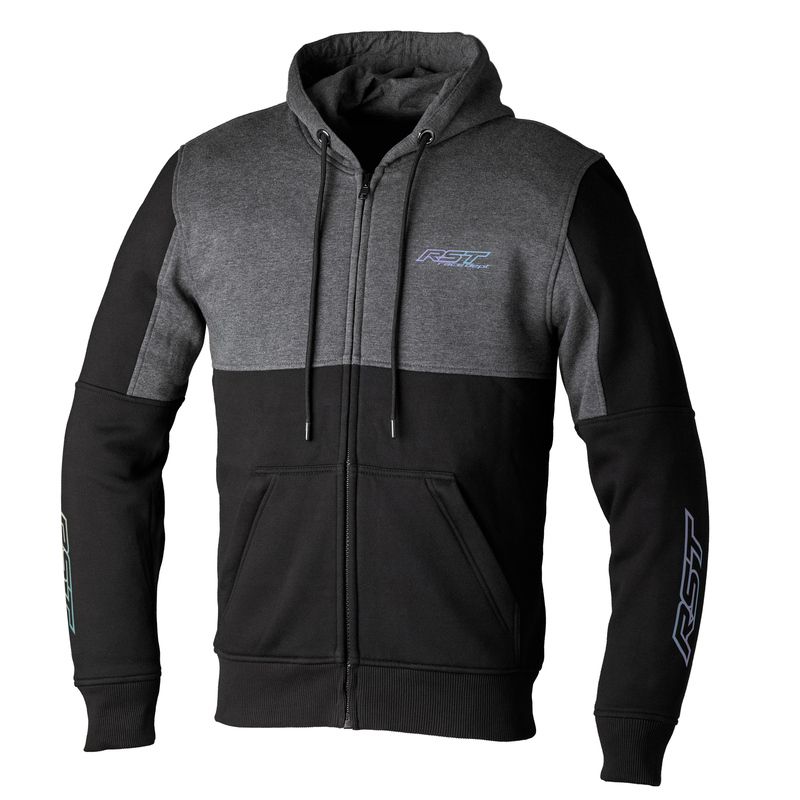 BLUZA MOTOCYKLOWA RST TEAM ZIP THROUGH KEVLAR BLACK GREY 