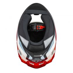 KASK MOTOCYKLOWY NZI TRENDY STREAM RAPID WHITE RED BLUE RED S 