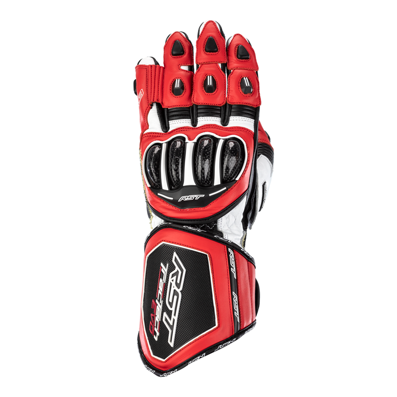 RĘKAWICE MOTOCYKLOWE RST TRACTECH EVO 4 RED WHITE BLACK 