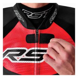 KURTKA MOTOCYKLOWA SKÓRZANA RST TRACTECH EVO D3O BLACK FLUO RED 