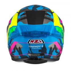KASK MOTOCYKLOWY NZI TRENDY STREAM CAMU BLUE NEON PINK BLUE S MATT 