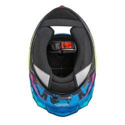 KASK MOTOCYKLOWY NZI TRENDY STREAM CAMU BLUE NEON PINK BLUE S MATT 