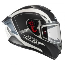 KASK MOTOCYKLOWY NZI TRENDY STREAM ELEGANCE WHITE BLACK TINTED S MATT 