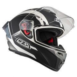 KASK MOTOCYKLOWY NZI TRENDY STREAM ELEGANCE WHITE BLACK TINTED S MATT 