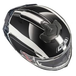 KASK MOTOCYKLOWY NZI TRENDY STREAM ELEGANCE WHITE BLACK TINTED S MATT 