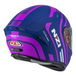 KASK MOTOCYKLOWY NZI TRENDY STREAM CONNECTED DARK BLUE PINK MATT 