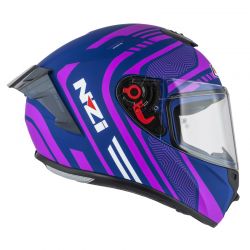 KASK MOTOCYKLOWY NZI TRENDY STREAM CONNECTED DARK BLUE PINK MATT 