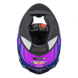 KASK MOTOCYKLOWY NZI TRENDY STREAM CONNECTED DARK BLUE PINK MATT 