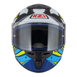 KASK MOTOCYKLOWY NZI TRENDY STREAM OCELO BLUE WHITE SKY BLUE MATT 