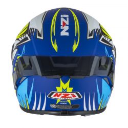 KASK MOTOCYKLOWY NZI TRENDY STREAM OCELO BLUE WHITE SKY BLUE MATT 