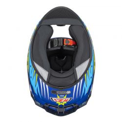 KASK MOTOCYKLOWY NZI TRENDY STREAM OCELO BLUE WHITE SKY BLUE MATT 