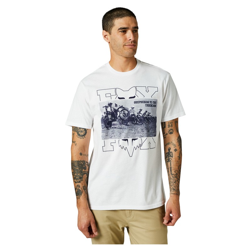 T-SHIRT FOX HEAD SPLITTER PREMIUM OPTICAL WHITE  ENDURO CROSS