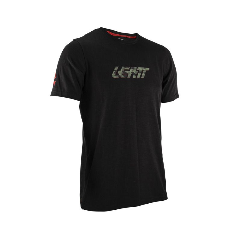 T-SHIRT LEATT CAMO BLACK 