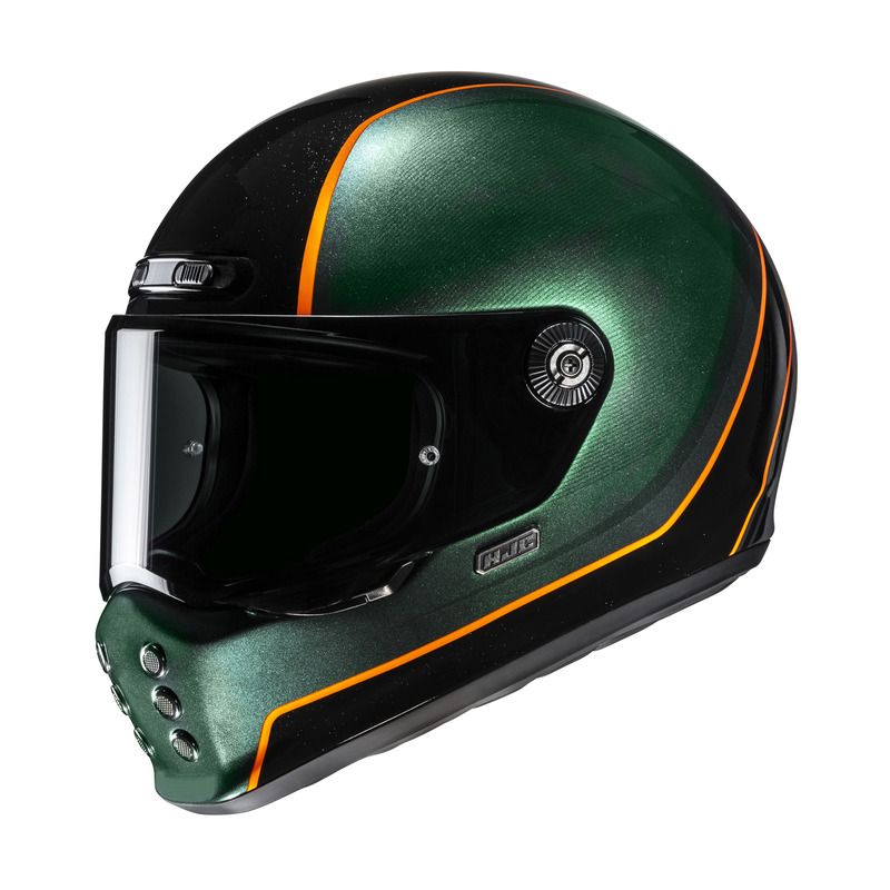KASK MOTOCYKLOWY HJC V10 HODU GREEN BLACK 