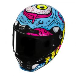 KASK MOTOCYKLOWY HJC V10 SQUEEZE BLUE PINK 