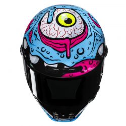 KASK MOTOCYKLOWY HJC V10 SQUEEZE BLUE PINK 