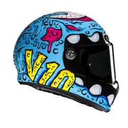 KASK MOTOCYKLOWY HJC V10 SQUEEZE BLUE PINK 