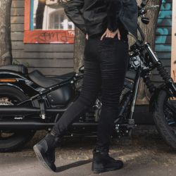 JEANSY MOTOCYKLOWE DAMSKIE REBELHORN VANDAL TWILL OLIVE 24/30