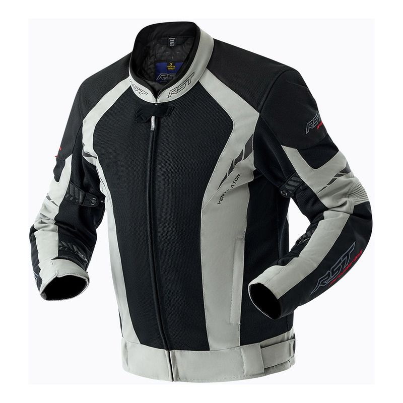 KURTKA MOTOCYKLOWA TEKSTYLNA RST PRO SERIES VENTILATOR D3O BLACK SILVER 