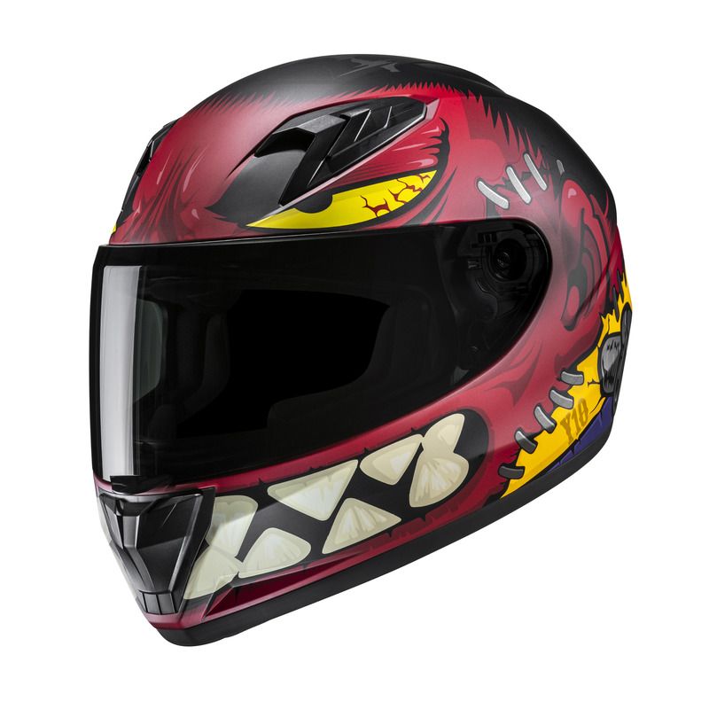 KASK MOTOCYKLOWY JUNIOR HJC Y10 FRANK RED BLACK 