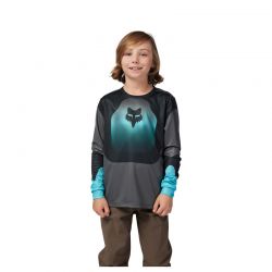 KOSZULKA ROWEROWA Z DŁUGIM RĘKAWEM FOX JUNIOR RANGER REVISE TEAL  ENDURO CROSS