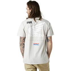 T-SHIRT FOX HONDA WING LIGHT GREY  ENDURO CROSS