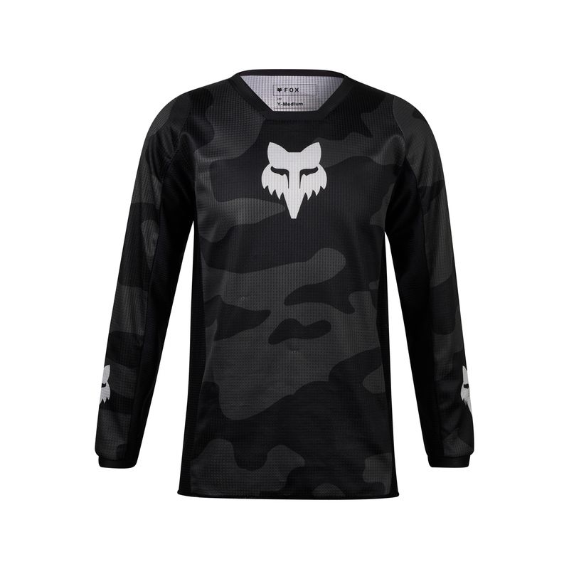 BLUZA MOTOCYKLOWA JUNIOR FOX 180 BNKR BLACK CAMO  ENDURO CROSS
